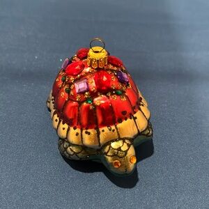 Morawski Red Jeweled Turtle Ornament
